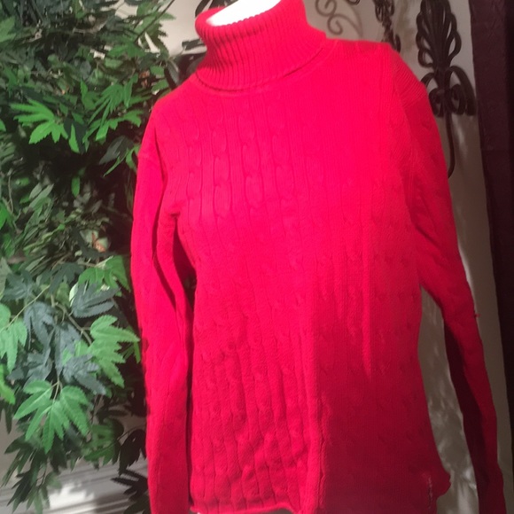 red polo turtleneck